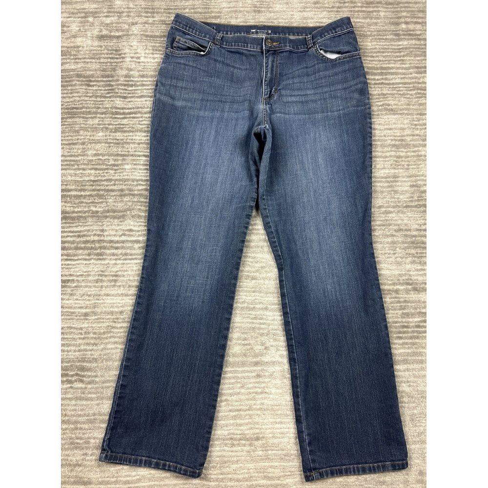 Lee‎ Jeans Women 16 Blue Relaxed Fit Stretch Cotton Blend Casual
